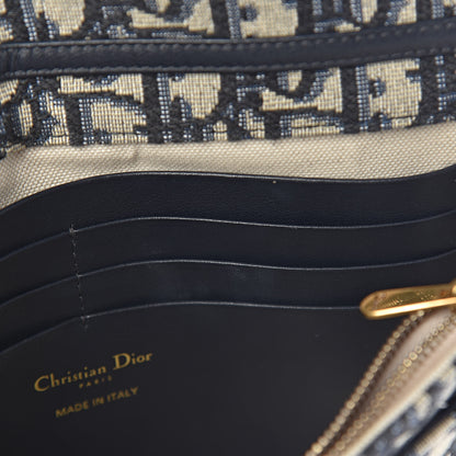 Christian Dior Oblique Saddle Chain Pouch Blue 8 of 14