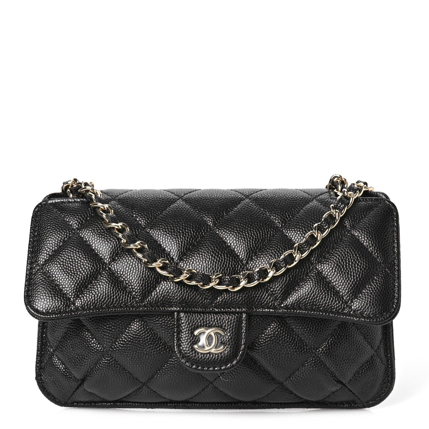 Chanel Caviar Fabric Graffiti Foldable Tote Bag With Chain Black Multicolor 1 of 15