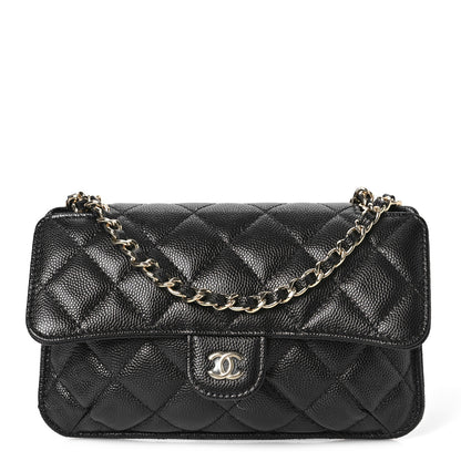 Chanel Caviar Fabric Graffiti Foldable Tote Bag With Chain Black Multicolor 1 of 15