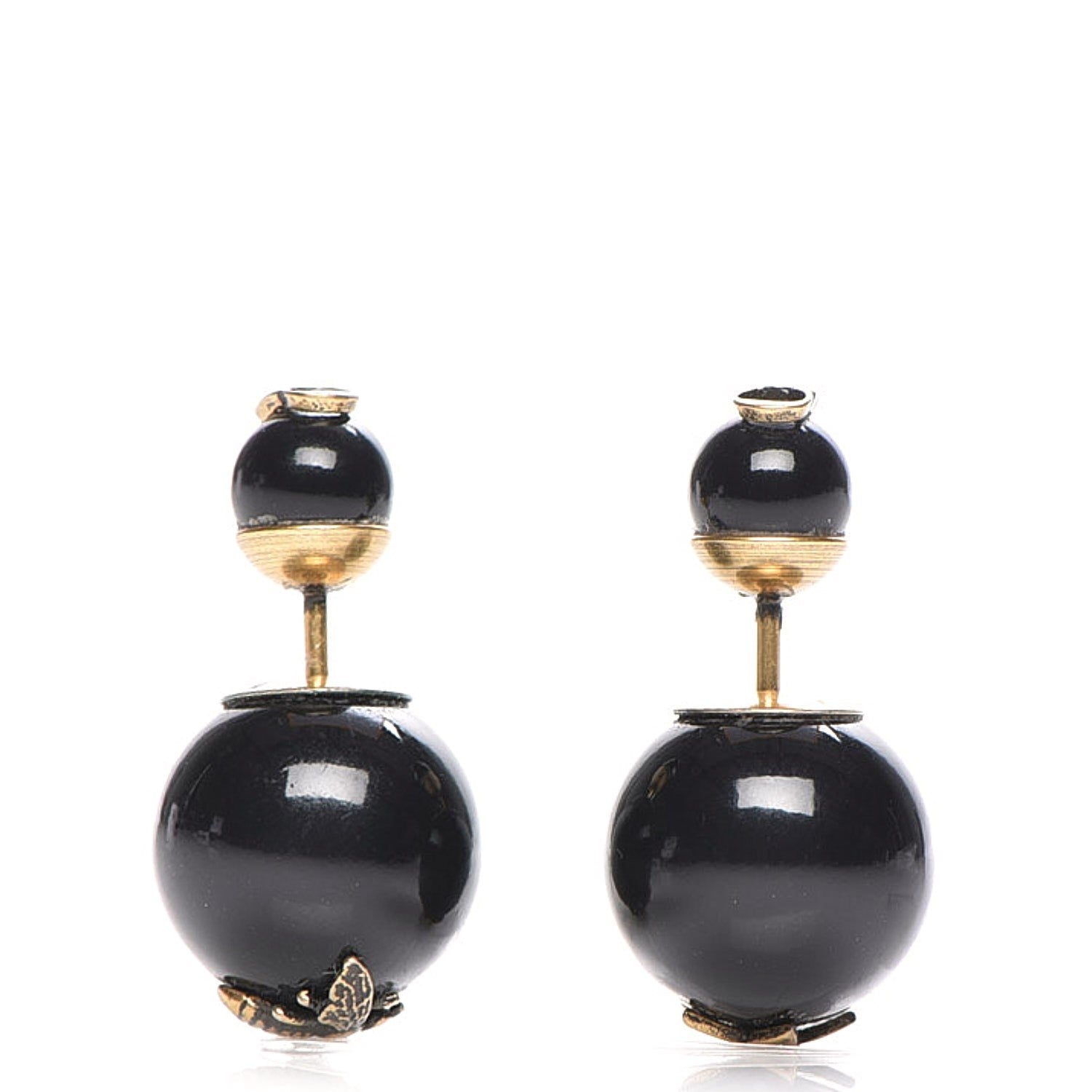 Christian Dior Bee Star Mise En Dior Tribal Earrings Black 1 of 6