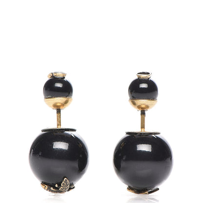 Christian Dior Bee Star Mise En Dior Tribal Earrings Black 1 of 6