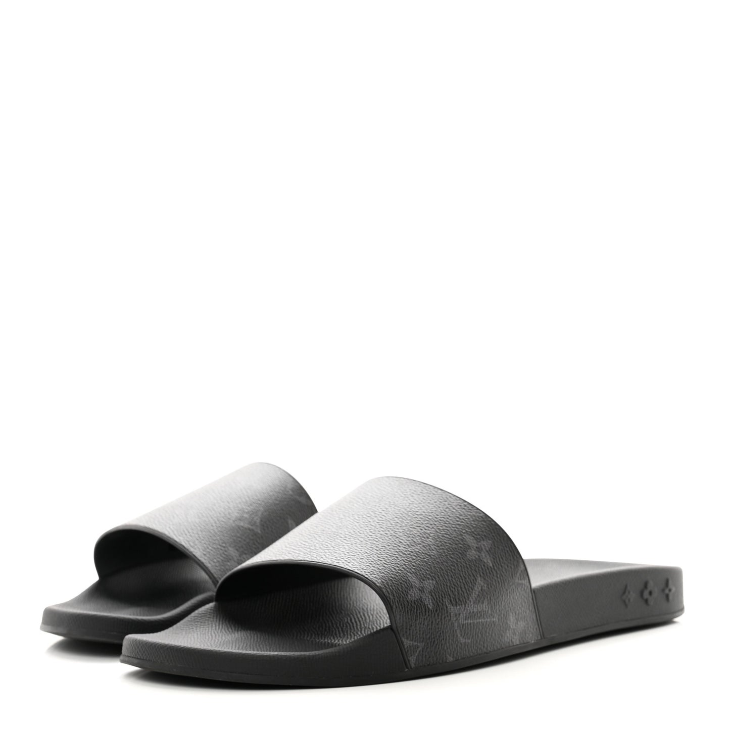 Rubber Monogram Eclipse Mens Waterfront Mules 10.5 Black