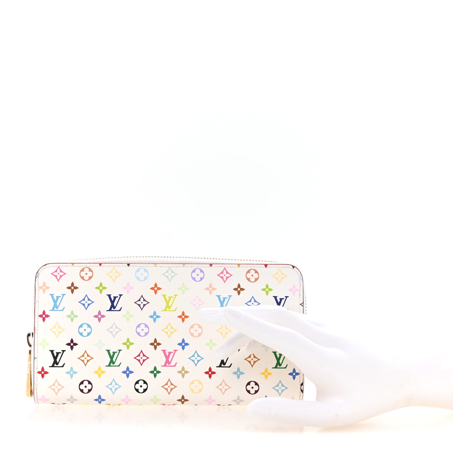 Monogram Multicolor Zippy Wallet White Litchi