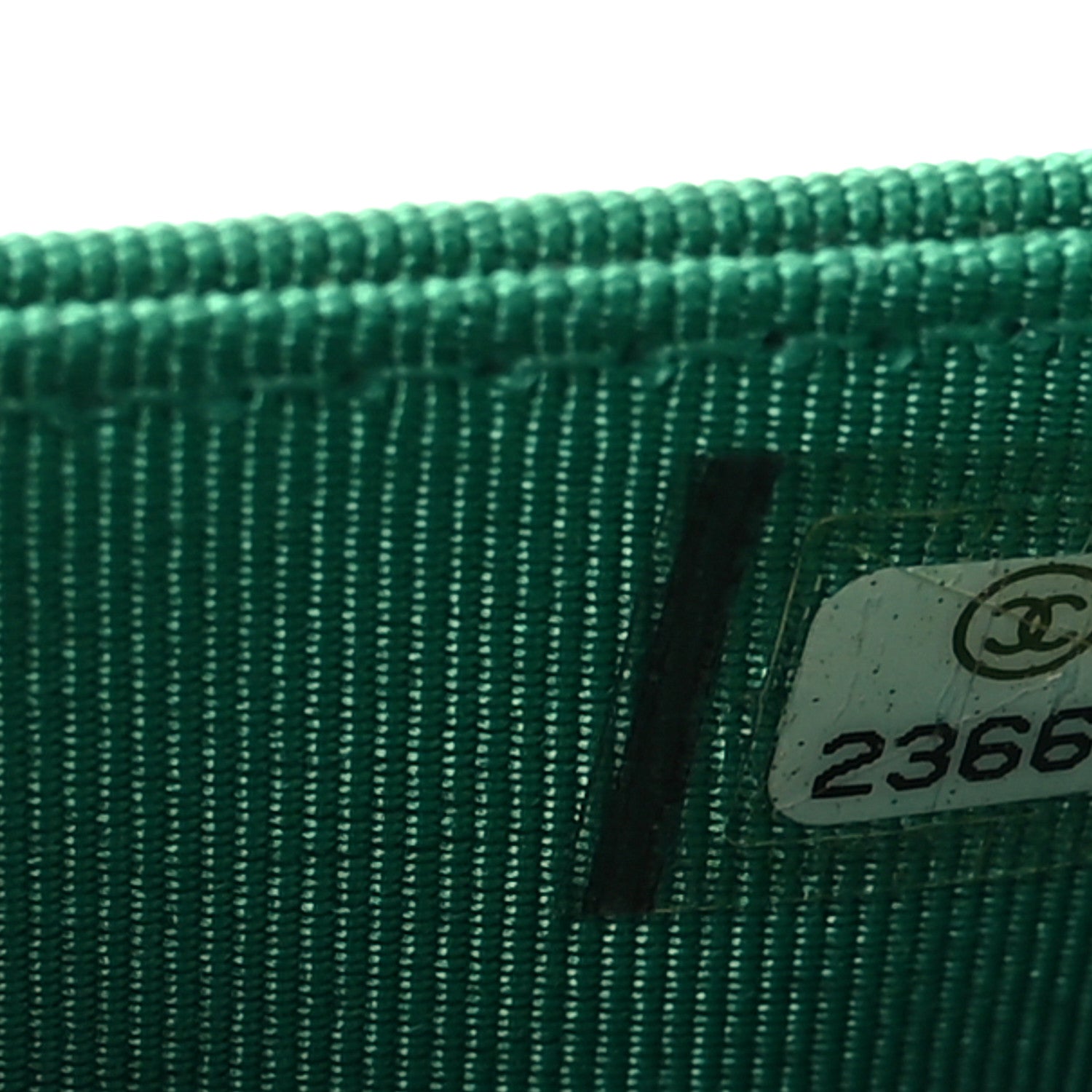 Chanel Tweed Fringe Wallet On Chain WOC Black Green 7 of 11