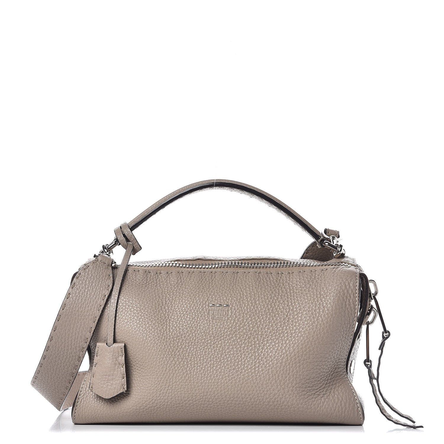 Fendi Cuoio Romano Selleria Lei Boston Tote Corda 1 of 10