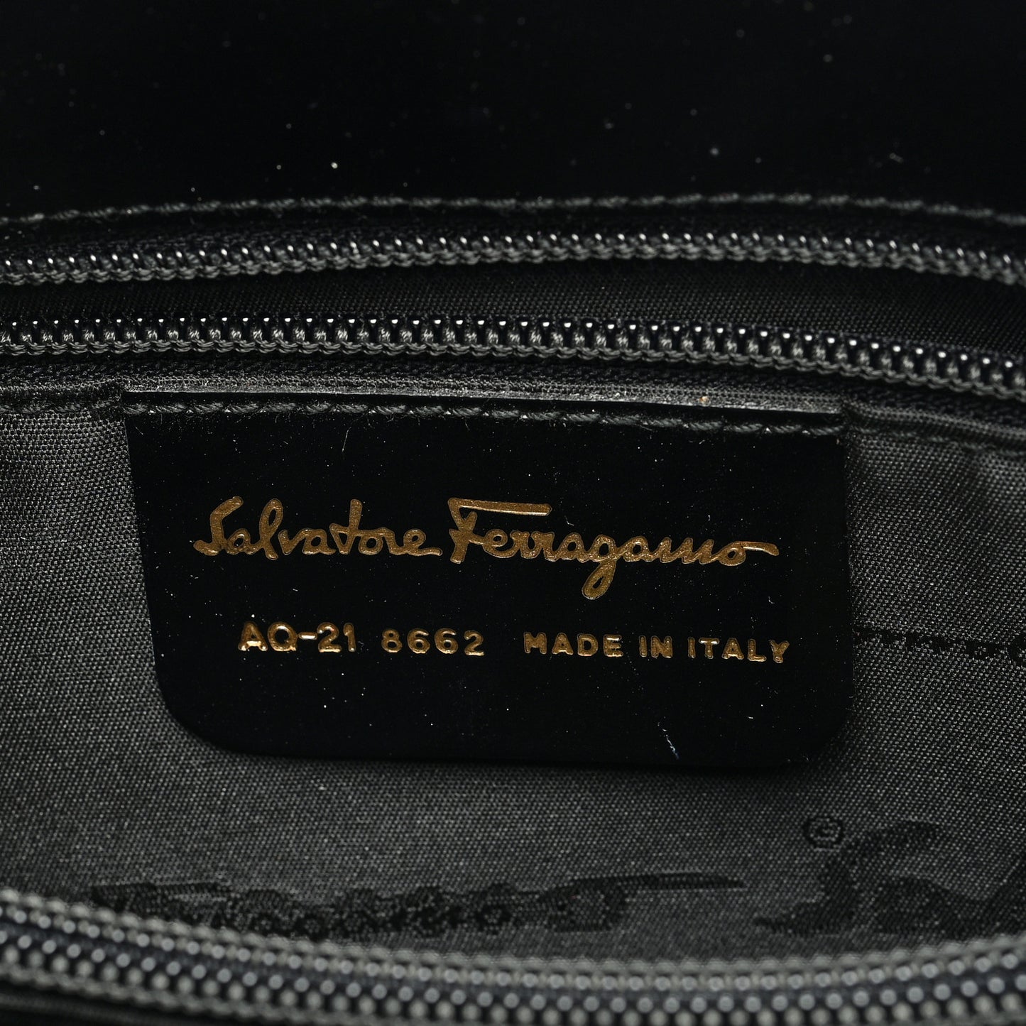 Patent Calfskin Gancini Hobo Black