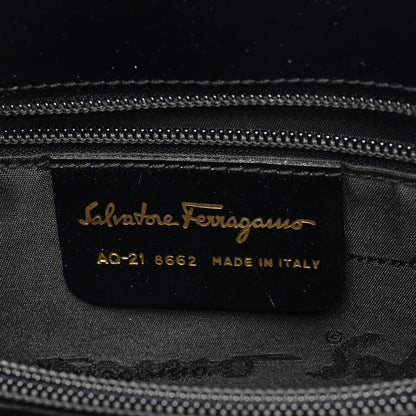 Salvatore Ferragamo Patent Calfskin Gancini Hobo Black 6 of 11