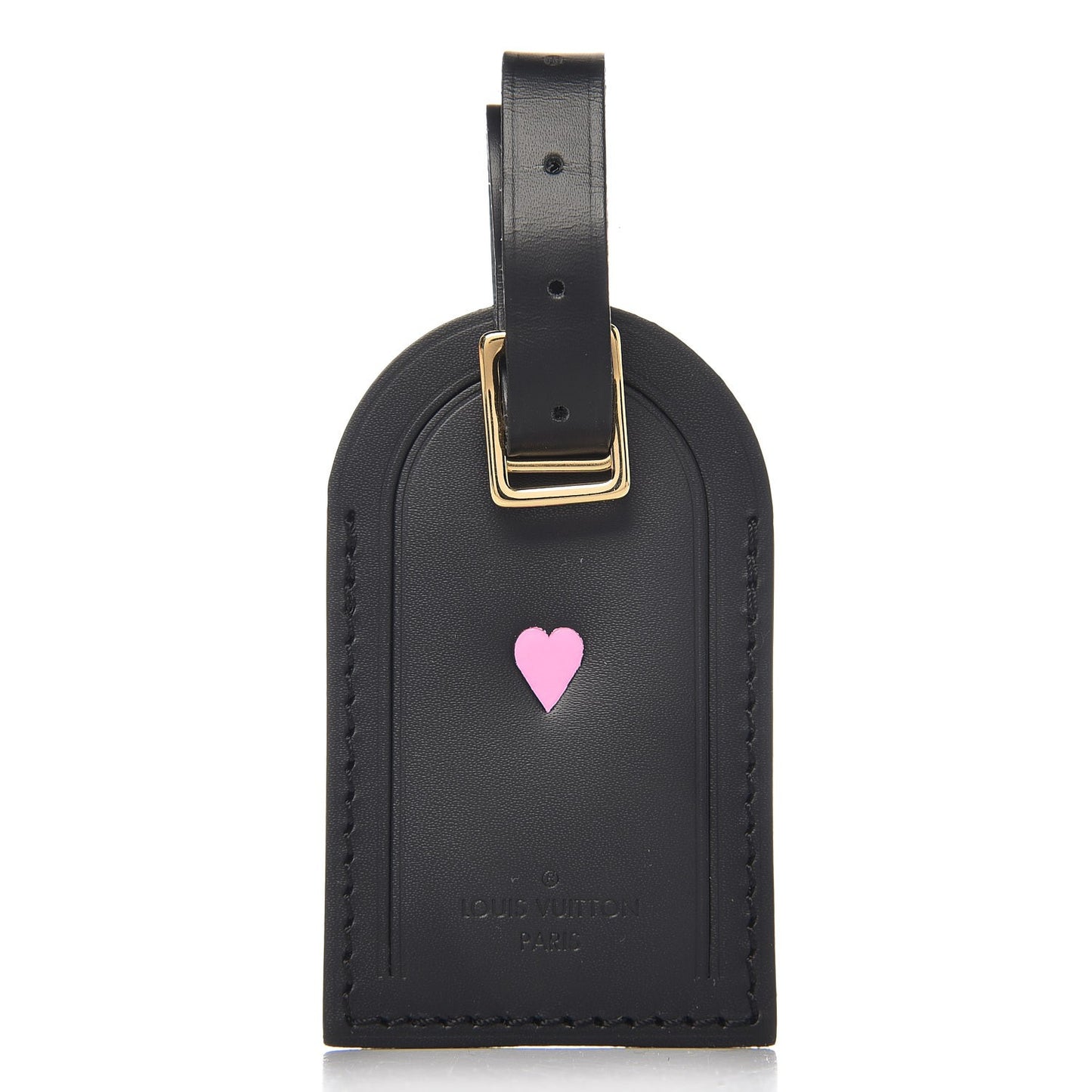 Calfskin Luggage Tag Black