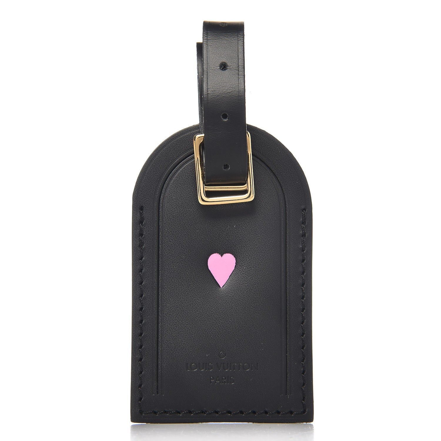 Louis Vuitton Calfskin Luggage Tag Black 1 of 4