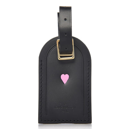 Louis Vuitton Calfskin Luggage Tag Black 1 of 4