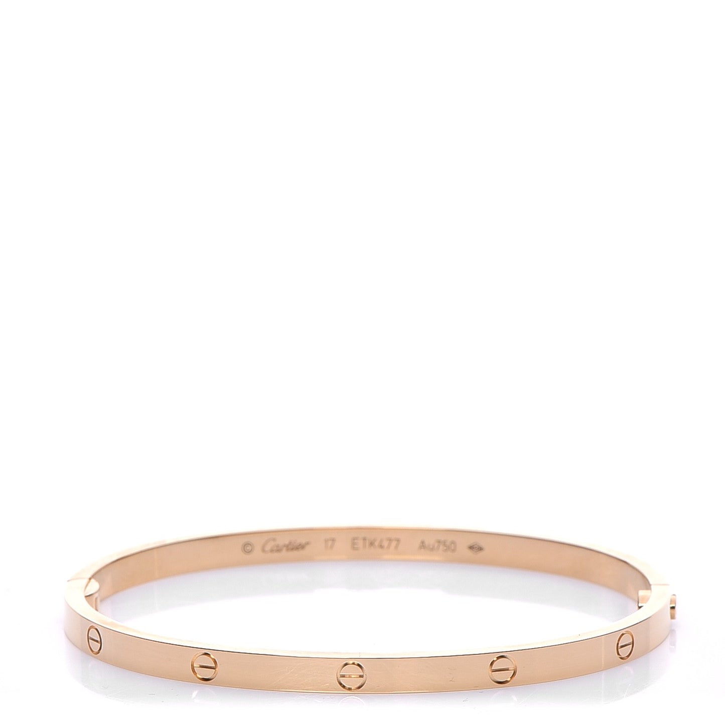 18K Yellow Gold Small LOVE Bracelet 17