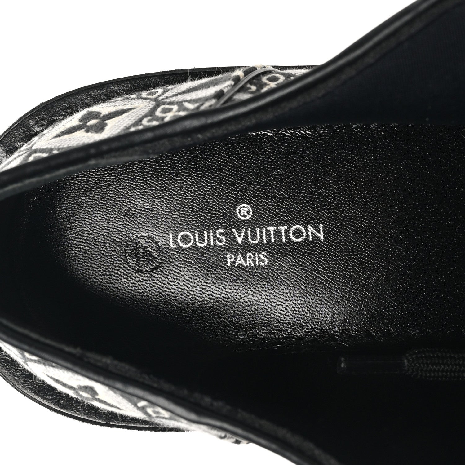 Louis Vuitton Jacquard Calfskin Since 1854 Beaubourg Platform Derby 37 Gray 8 of 9