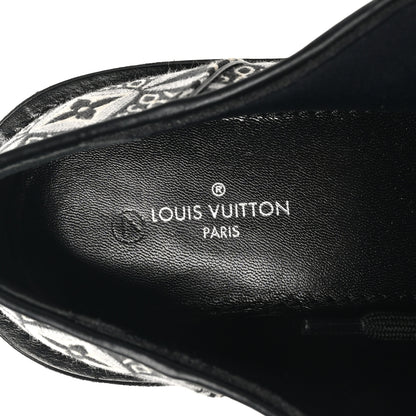 Louis Vuitton Jacquard Calfskin Since 1854 Beaubourg Platform Derby 37 Gray 8 of 9