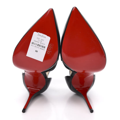 Christian Louboutin Shiny Nappa Suzanna 100 Pumps 38 Black 5 of 8