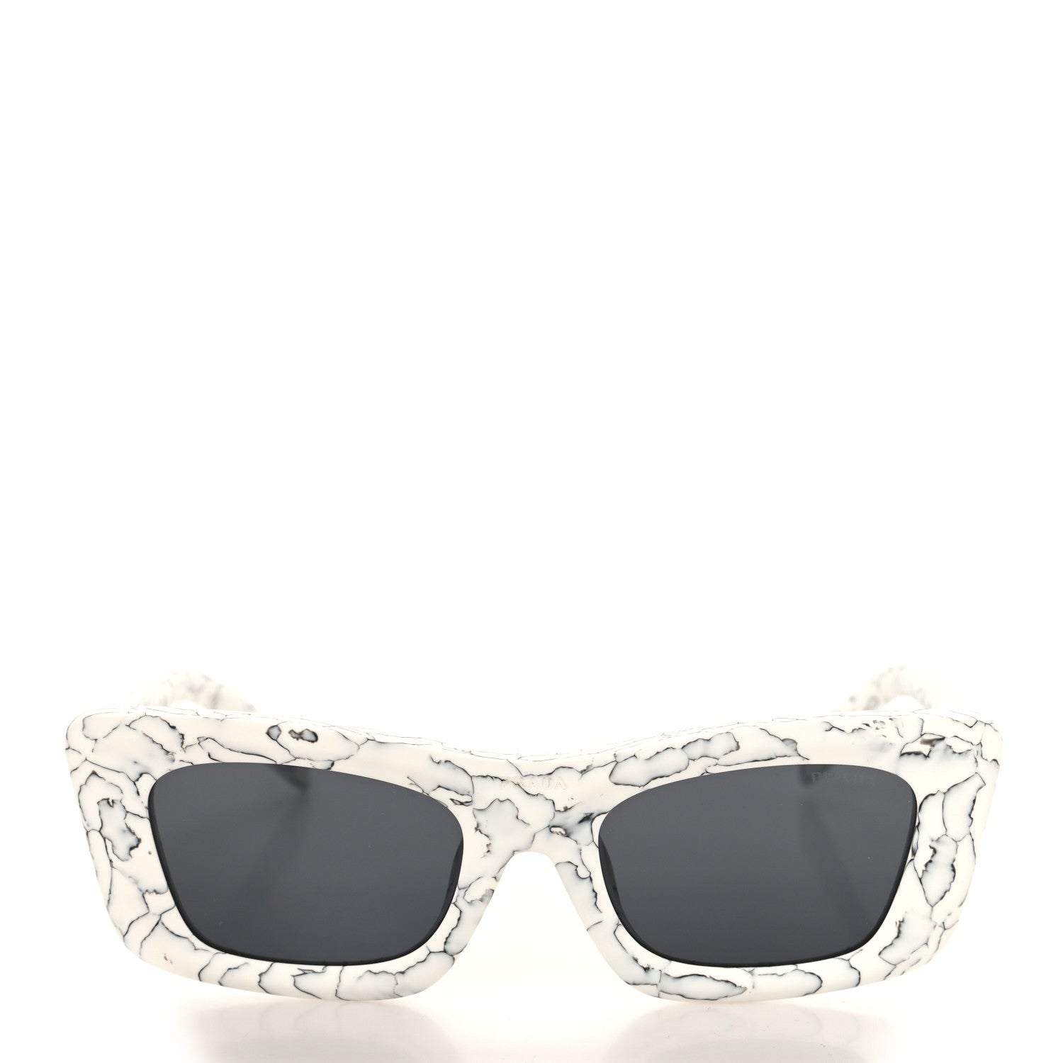 Prada Acetate Symbole Sunglasses SPR 13Z White Marble 2 of 8
