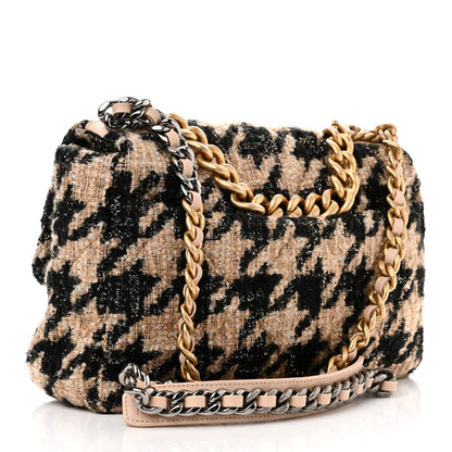 Chanel Tweed Large Chanel 19 Flap Beige Black 3 of 11