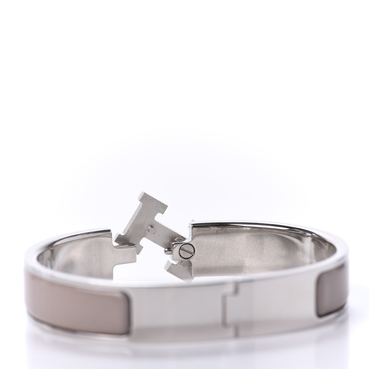 Hermes Enamel Narrow Clic Clac H Bracelet PM Marron Glace 5 of 7