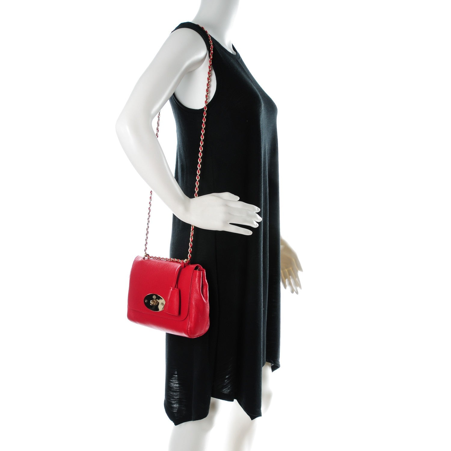 Mulberry Small Classic Grain Calfskin Small Lily Flap Fiery Red 2 of 8