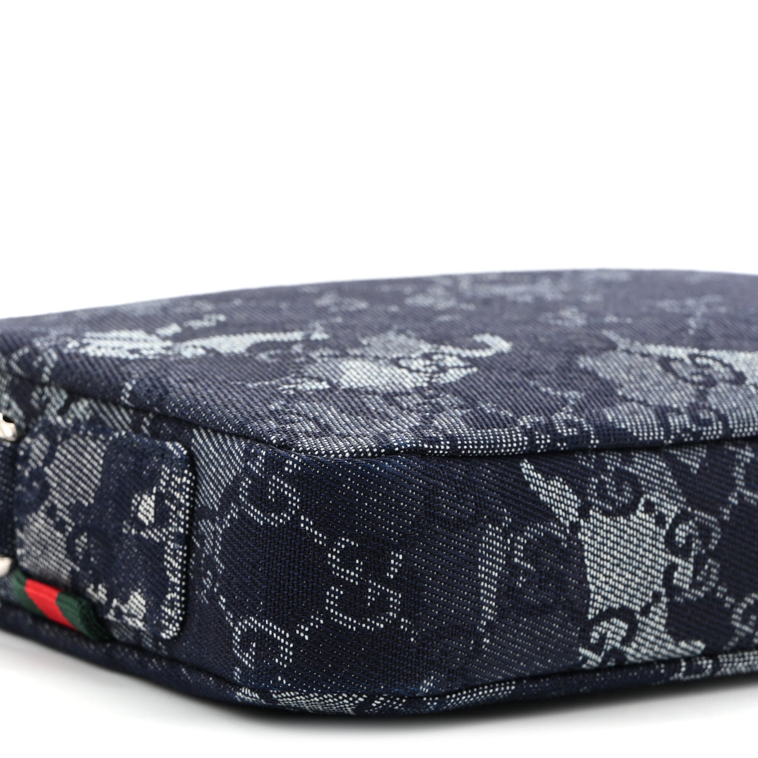 Gucci Denim GG Monogram Camouflage Small Crossbody Bag Blue 9 of 10