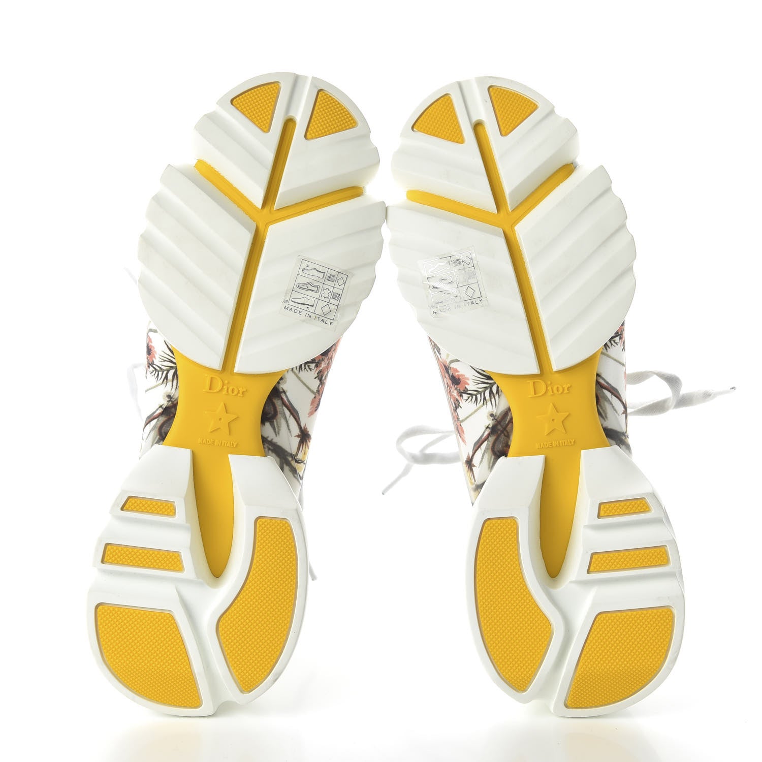 Christian Dior Neoprene Rubber Champetre Print Womens D-Connect Sneakers 37 White Multicolor 5 of 9