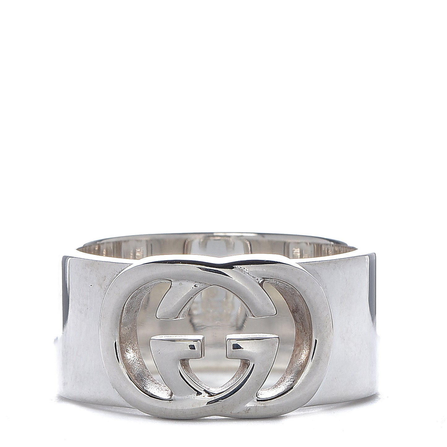 Sterling Silver 10mm Interlocking G Band Ring 60 9
