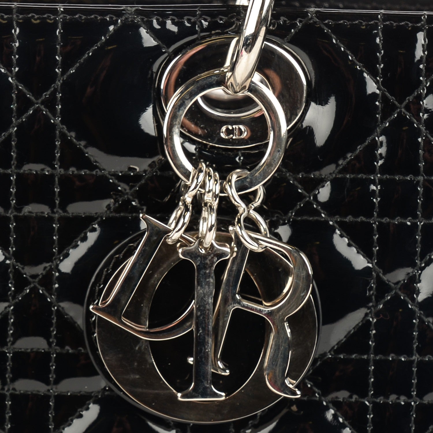 Christian Dior Patent Cannage Large Lady Dior Black 6 of 8