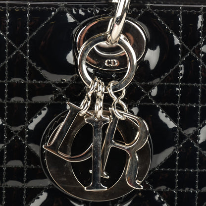Christian Dior Patent Cannage Large Lady Dior Black 6 of 8