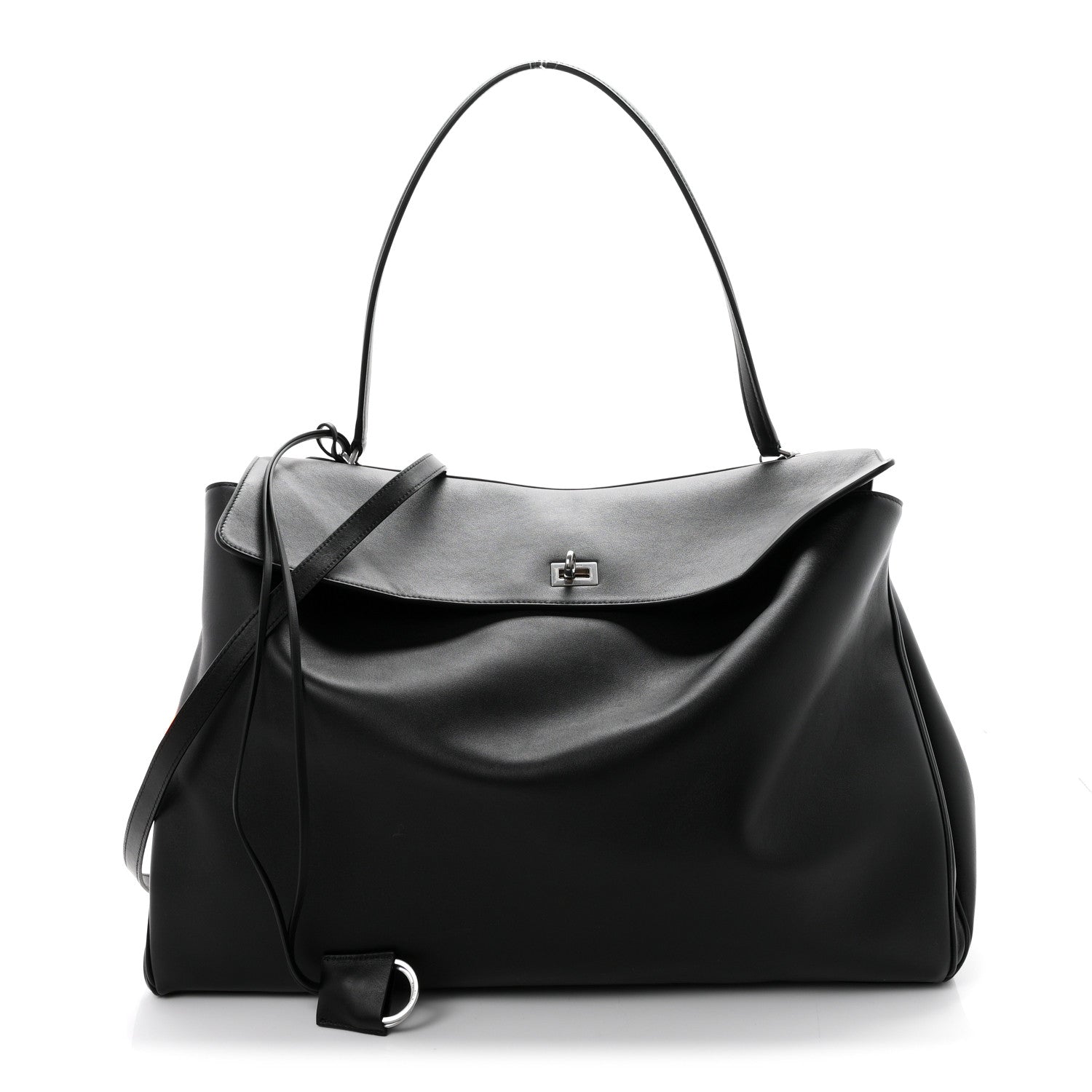 Balenciaga Smooth Calfskin Rodeo XL Top Handle Handbag Black 1 of 9