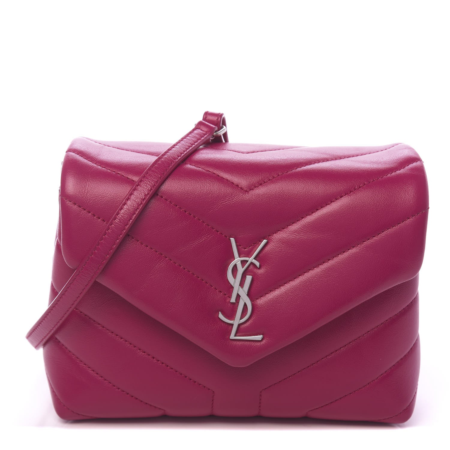 Saint Laurent Calfskin Y Quilted Monogram Toy Loulou Crossbody Bag Freesia 1 of 10