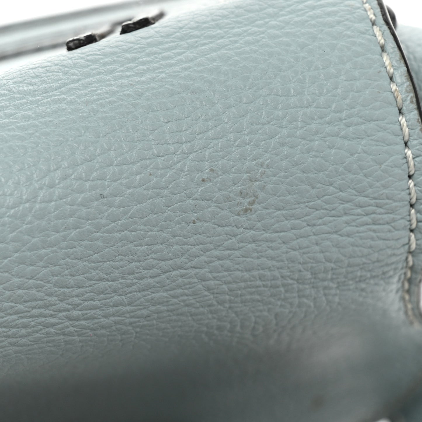 Calfskin Mini Marcie Round Crossbody Bag Faded Blue
