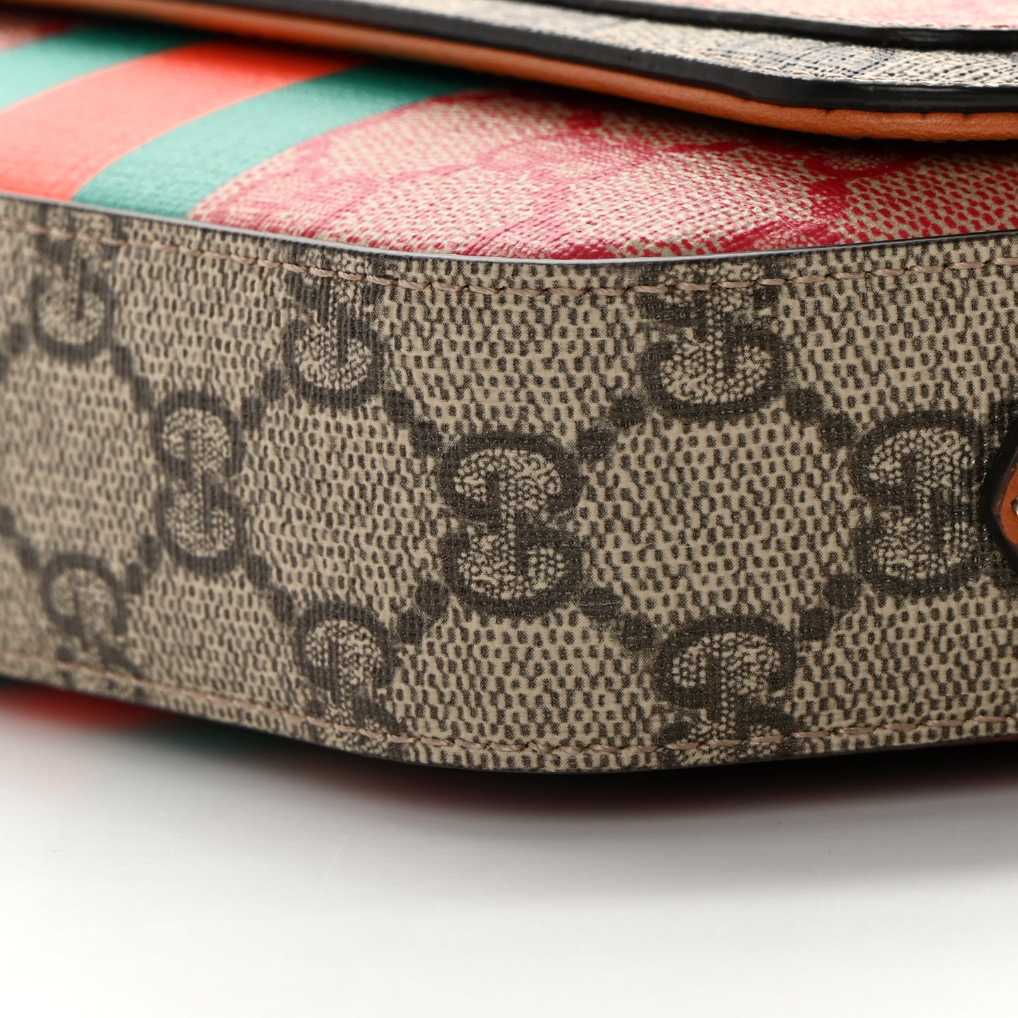 X DANS LE VERT GG Supreme Monogram Cuoio Web Mini Retro Interlocking G Top Handle Beige Rosso Ebony Harness Brown