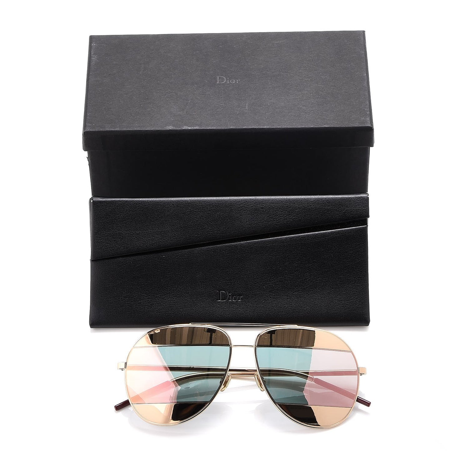 Split 1 Aviator Sunglasses Rose Gold