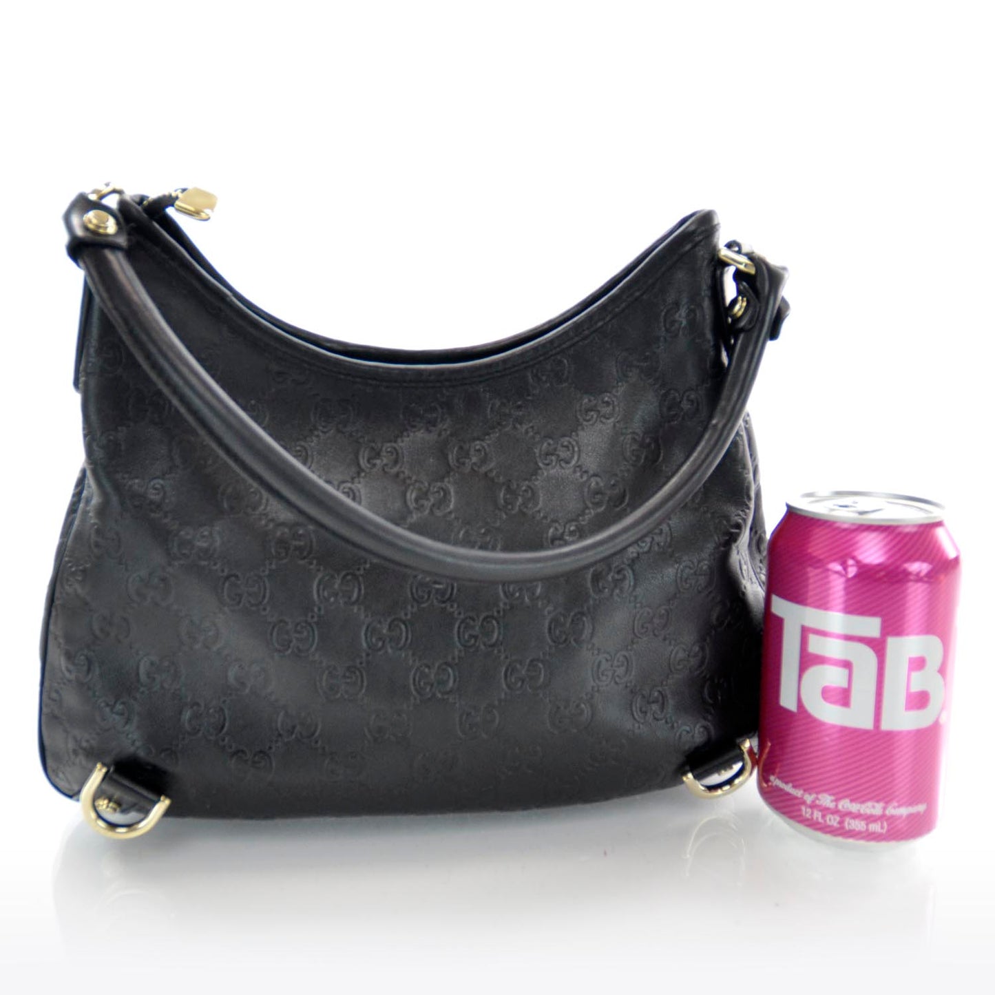 Guccissima Small Abbey Hobo Black