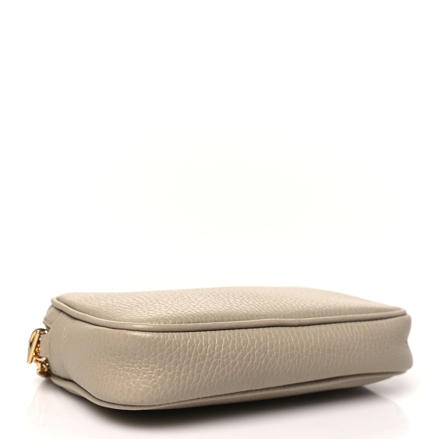 Dollar Calfskin Super Mini GG Marmont Chain Shoulder Bag Beige