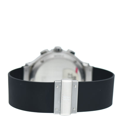 Hublot Stainless Steel Rubber Diamond Blue Mother of Pearl 37mm MDM Quartz Watch 1640.1 3 of 5