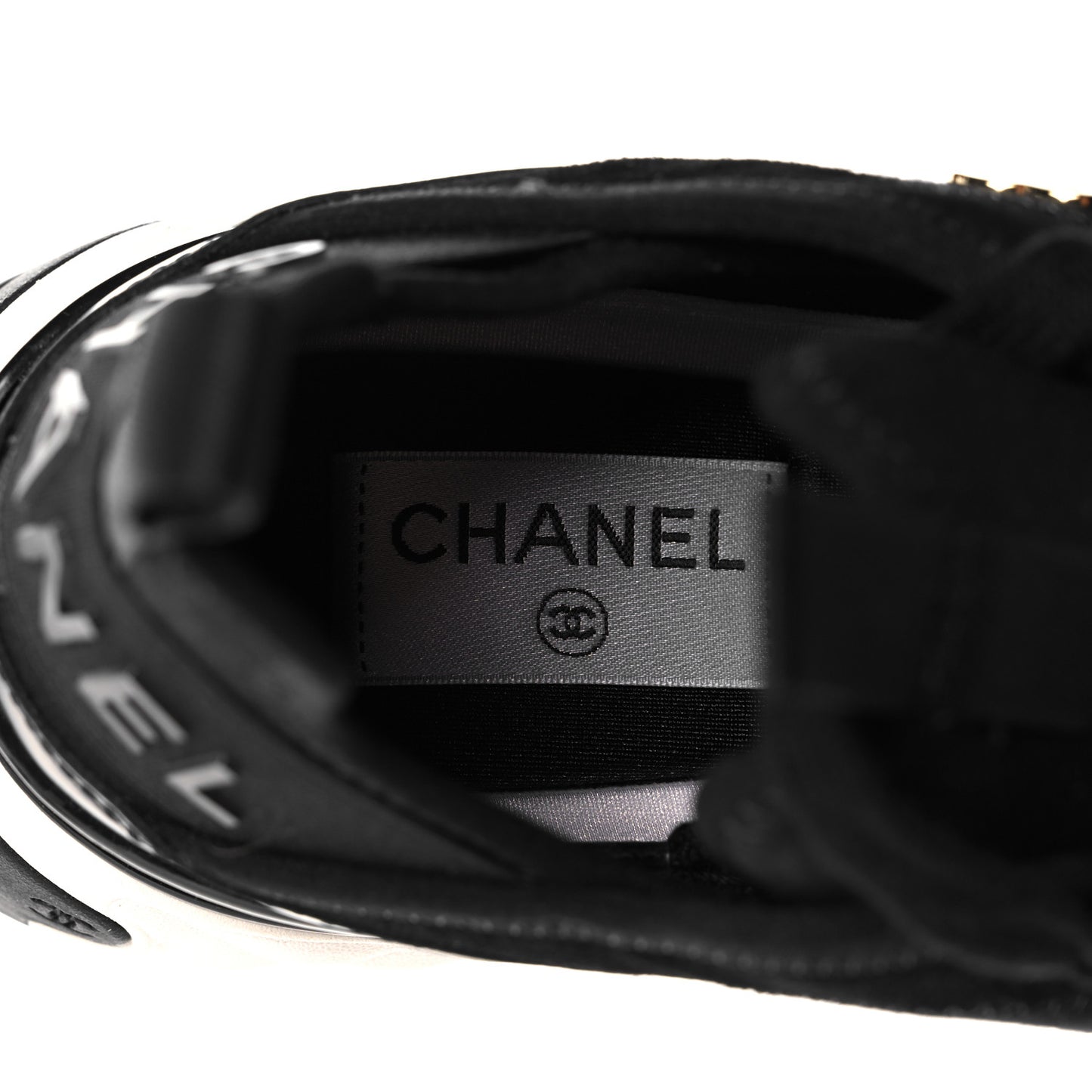 Velvet Calfskin Mixed Fibers CC Sneakers 37 Black