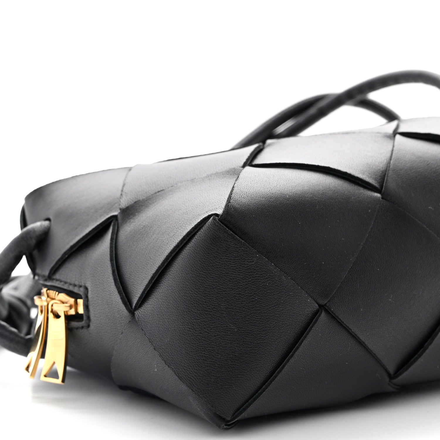Bottega Veneta Lambskin Maxi Intrecciato Small Cassette Camera Bag Black 8 of 10