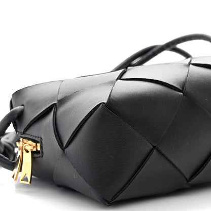Bottega Veneta Lambskin Maxi Intrecciato Small Cassette Camera Bag Black 8 of 10