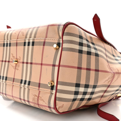 Burberry Haymarket Check Small Canterbury Tote Red 9 of 10