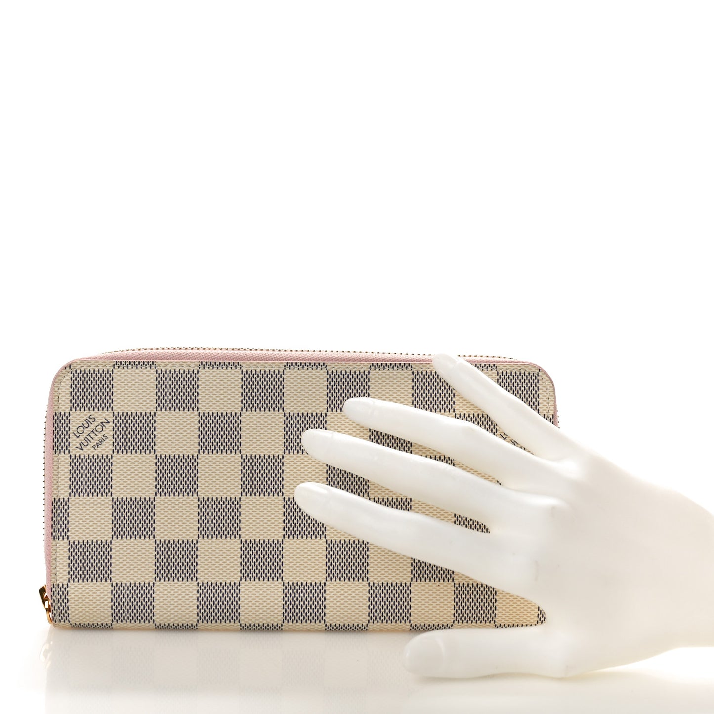 Damier Azur Zippy Wallet Rose Ballerine