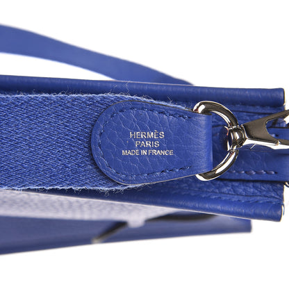 Hermes Taurillon Clemence Evelyne TPM Bleu Electrique 8 of 9