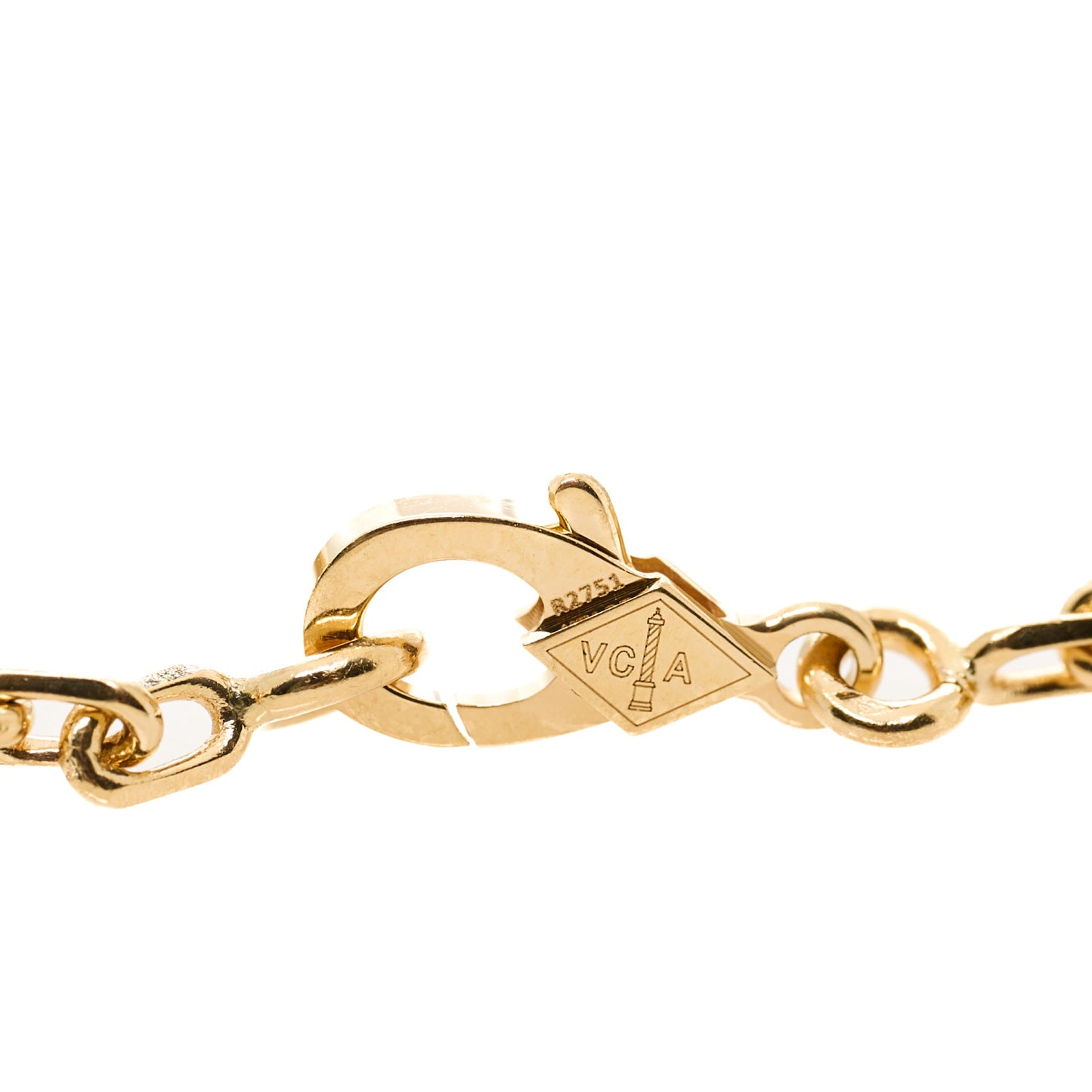 18K Yellow Gold 5 Motifs Guilloche Vintage Alhambra Bracelet