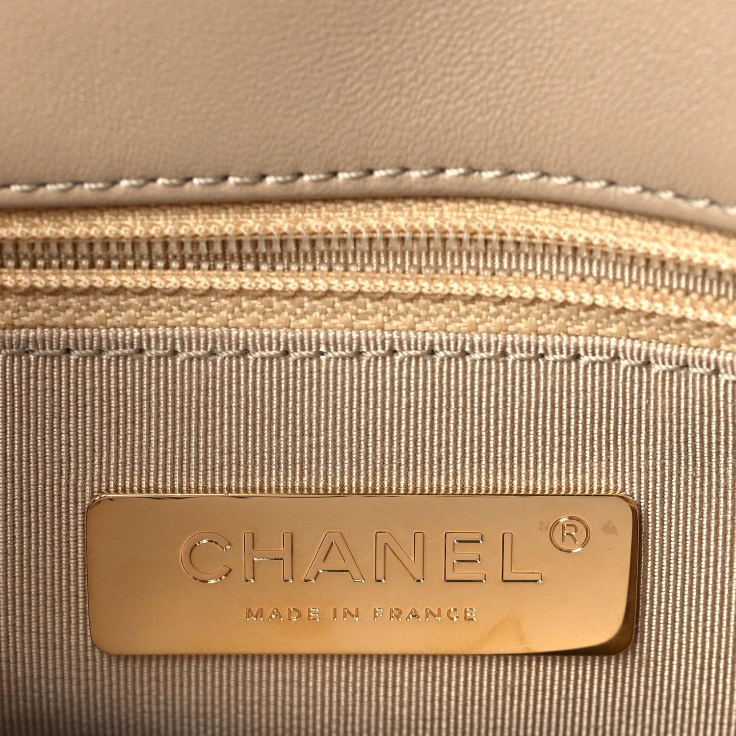 Chanel Lambskin Quilted Large Chanel 19 Flap Dark Beige 5 of 9