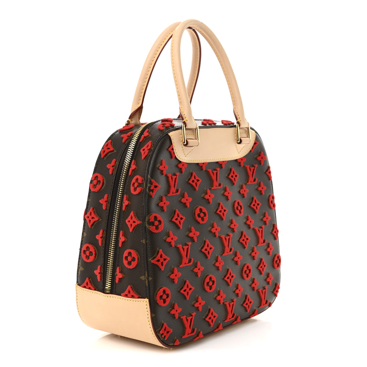 Louis Vuitton Monogram Tuffetage Deauville Cube Red 3 of 10
