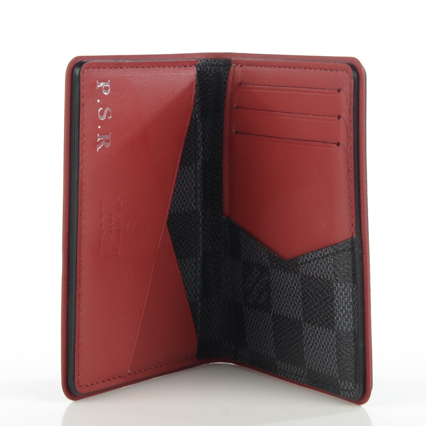 Damier Graphite Pocket Organizer Bordeaux