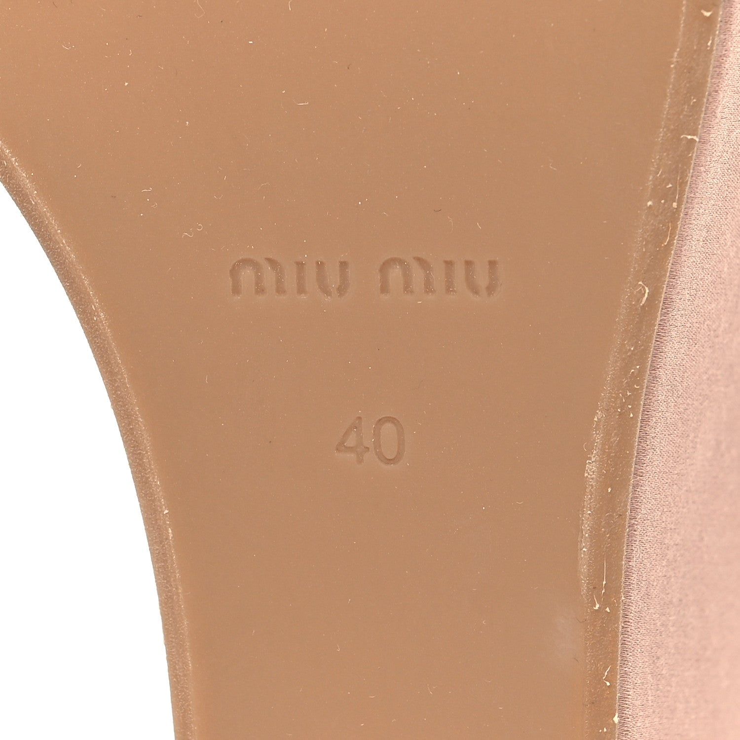 Miu Miu Satin Crystal Wedge Sandals 40 Cammeo 7 of 8