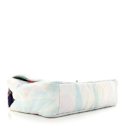 Chanel Canvas Quilted Jungle Jeans Flap White Multicolor 4 of 13