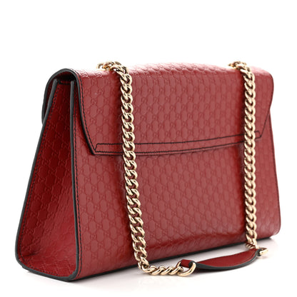 Gucci Microguccissima Medium Emily Chain Shoulder Bag Red 3 of 12