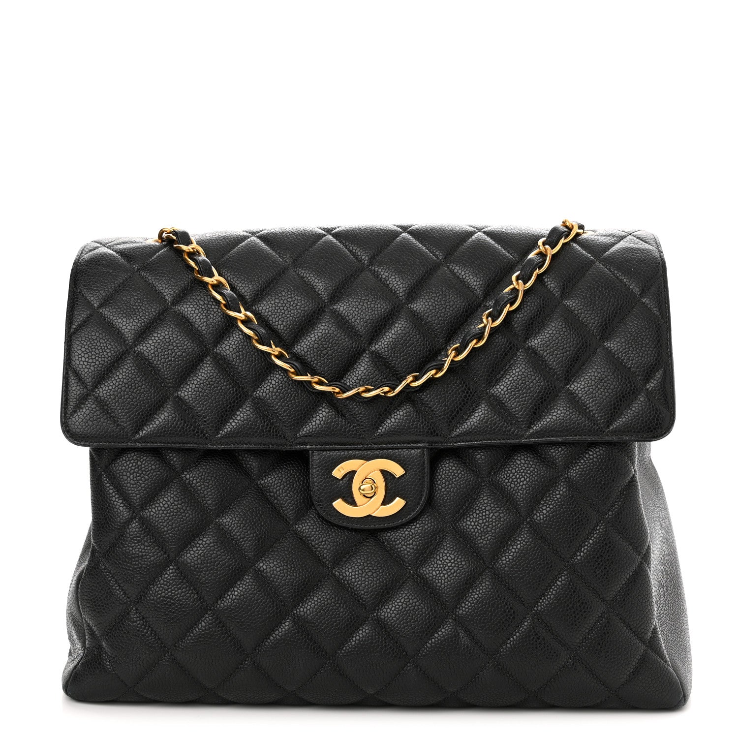 Chanel Caviar Quilted Jumbo Single Flap Black 1 of 10