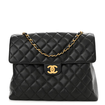 Chanel Caviar Quilted Jumbo Single Flap Black 1 of 10
